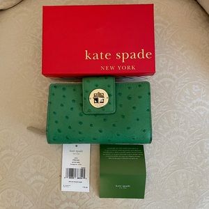 Kate Spade | Leather Wallet | NWT | Jules - Portola Valley | “Freshgreen” Green